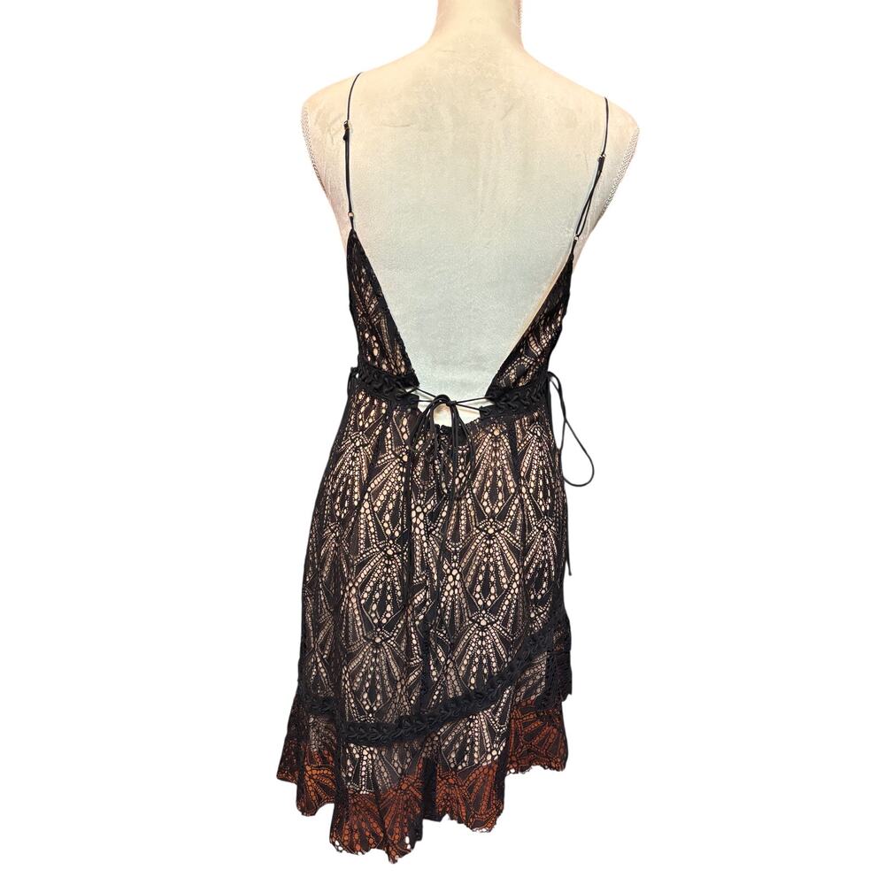 For Love and Lemons Black Lace Mini Dress Size L - Picture 4 of 16